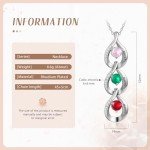 Engraved Birthstone Name Necklace for Women