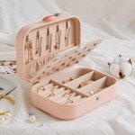 Personalized Leather Travel Jewelry Case for Women