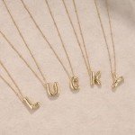 Personalized 14k Gold Initial Balloon Necklace for Women