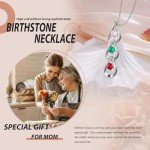 Engraved Birthstone Name Necklace for Women