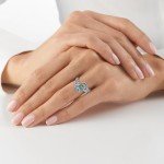 Personalized Turquoise Spoon Ring in Sterling Silver