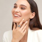 Personalized Turquoise Spoon Ring in Sterling Silver