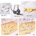 Personalized Black Stainless Steel BFF Necklace Set