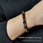 African Blood Stone Stretch Bracelet for All برنر