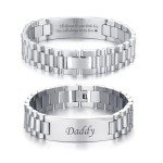 Personalized Men’s Stainless Steel Bracelet for Dad
