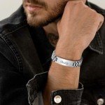 Personalized Men’s Stainless Steel Bracelet for Dad