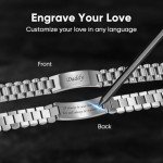 Personalized Men’s Stainless Steel Bracelet for Dad