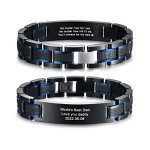 Personalized Two-Tone Stainless Steel Link Bracelet