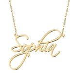 Personalized Sophia 18K Gold Name Necklace
