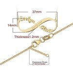 Personalized Gold Infinity Name Necklace with Heart
