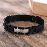 Personalized Two-Tone Stainless Steel Link Bracelet
