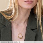 Charming Linda Heart Necklace with Engraved Beads