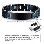 Personalized Two-Tone Stainless Steel Link Bracelet