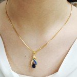 Gold Plated Opal Sapphire Jewelry Set for Women