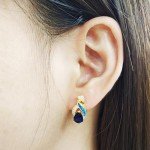 Gold Plated Opal Sapphire Jewelry Set for Women