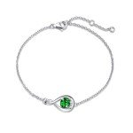 Emerald Infinity Bracelet for May Birthdays