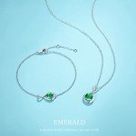 Emerald Infinity Bracelet for May Birthdays