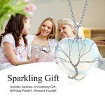 Tree of Life Heart Crystal Necklace for June