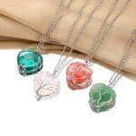 Tree of Life Heart Crystal Necklace for June