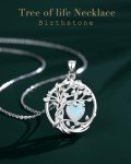 Opal Tree of Life Birthstone Necklace for Women