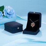 Rose Heart Birthstone Necklace for Mom & Grandma