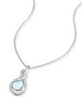 Moonstone Infinity Knot Pendant Necklace for June Birthdays