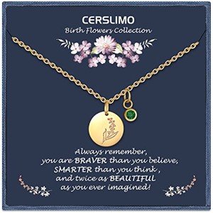 18K Gold Plated May Birth Flower Necklace