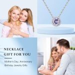 June Birthstone Sterling Silver Alexandrite Necklace