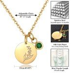 18K Gold Plated May Birth Flower Necklace