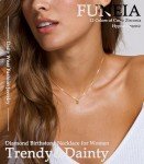 Dainty Gold Peridot Birthstone Necklace for Women