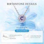 June Birthstone Sterling Silver Alexandrite Necklace