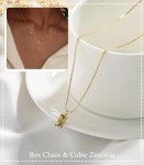 Dainty Gold Peridot Birthstone Necklace for Women