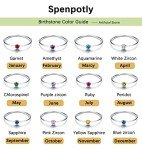 Mother Daughter Birthstone Stackable Rings Set