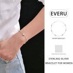 June Birthstone Heart Bracelet in Sterling Silver