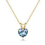 June Birthstone Necklace: Created Alexandrite Heart Charm