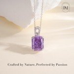 Elegant PurpleMoon Silver Necklace with Moonstone Pendant