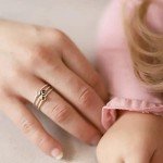 Mother Daughter Birthstone Stackable Rings Set