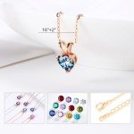 June Birthstone Necklace: Created Alexandrite Heart Charm