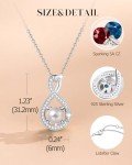 White Pearl Infinity Necklace with CZ Pendant