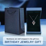 Sterling Silver Infinity Heart Birthstone Pendant Necklace