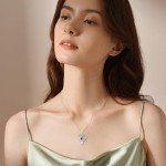 Sterling Silver Infinity Heart Birthstone Pendant Necklace