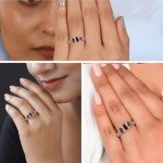 Sterling Silver Garnet Ring - Red Birthstone Jewelry