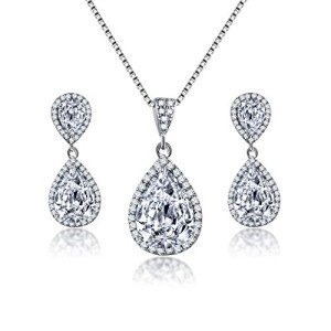 Charming Pear-Shape Crystal Jewelry Set for Women