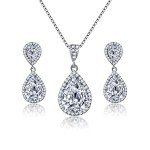 Charming Pear-Shape Crystal Jewelry Set for Women