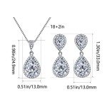 Charming Pear-Shape Crystal Jewelry Set for Women