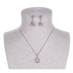 Charming Pear-Shape Crystal Jewelry Set for Women