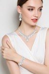 Elegant Teardrop Crystal Bridal Jewelry Set