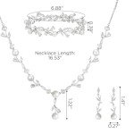 Elegant Pearl and Zirconia Floral Jewelry Set