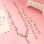 Elegant Floral Crystal Wedding Jewelry Set for Brides