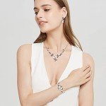 Elegant Blue Pearl and CZ Wedding Jewelry Set